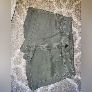 American eagle high rise stretch shorts- army green